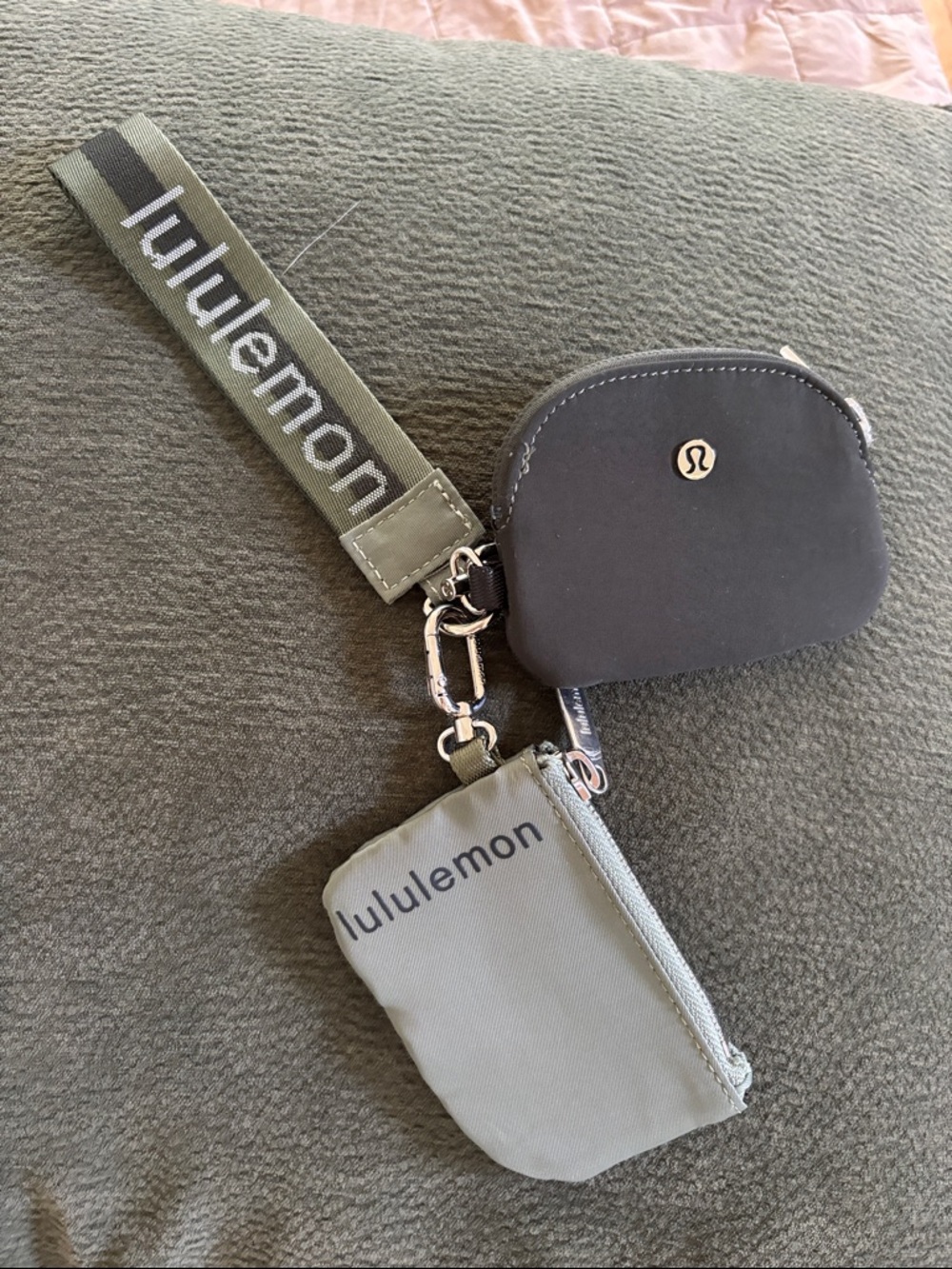 Lululemon Keychain Pouches - Olive & Black NWOT